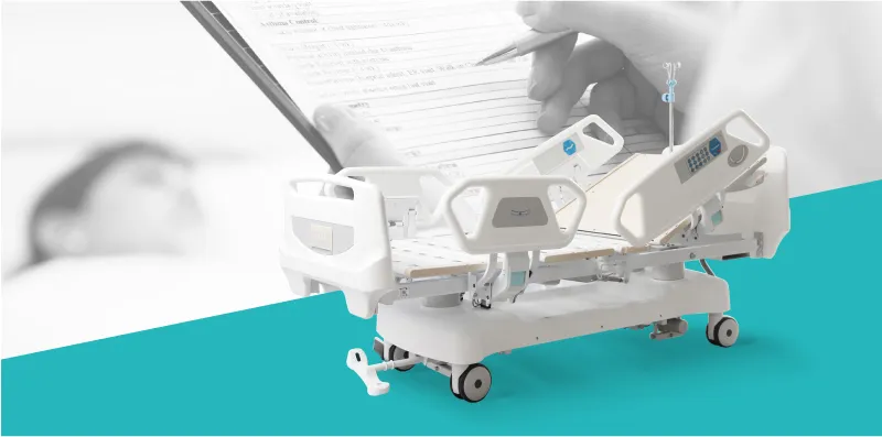 Sk002-9 Modern Hospital Sick Room Beds with Guard Rails