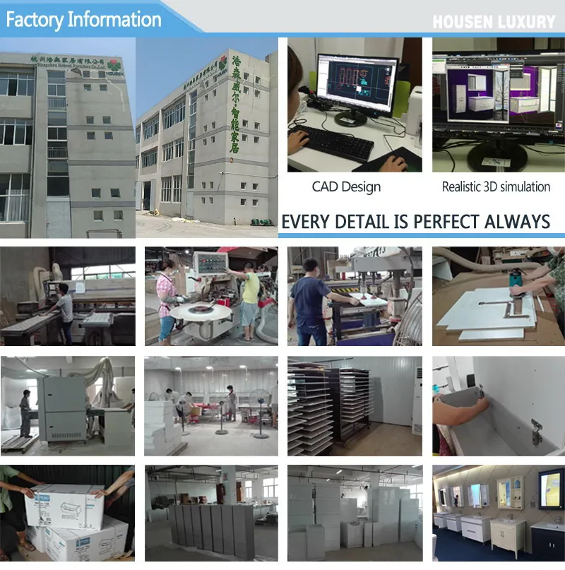 Smart Good Quality Bathroom Cabinets with Water Blocking Plate HS-J1105-400