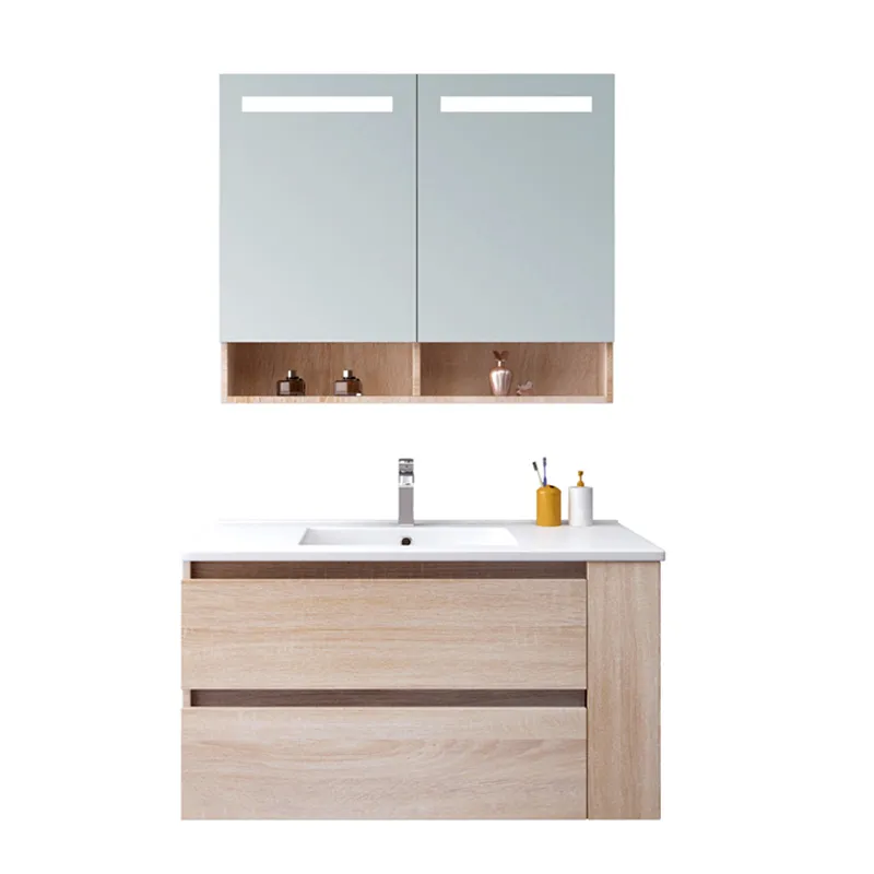 Space Saving Bathroom Vanity Home Furniture with LED Mirror Bathroom Cabinet