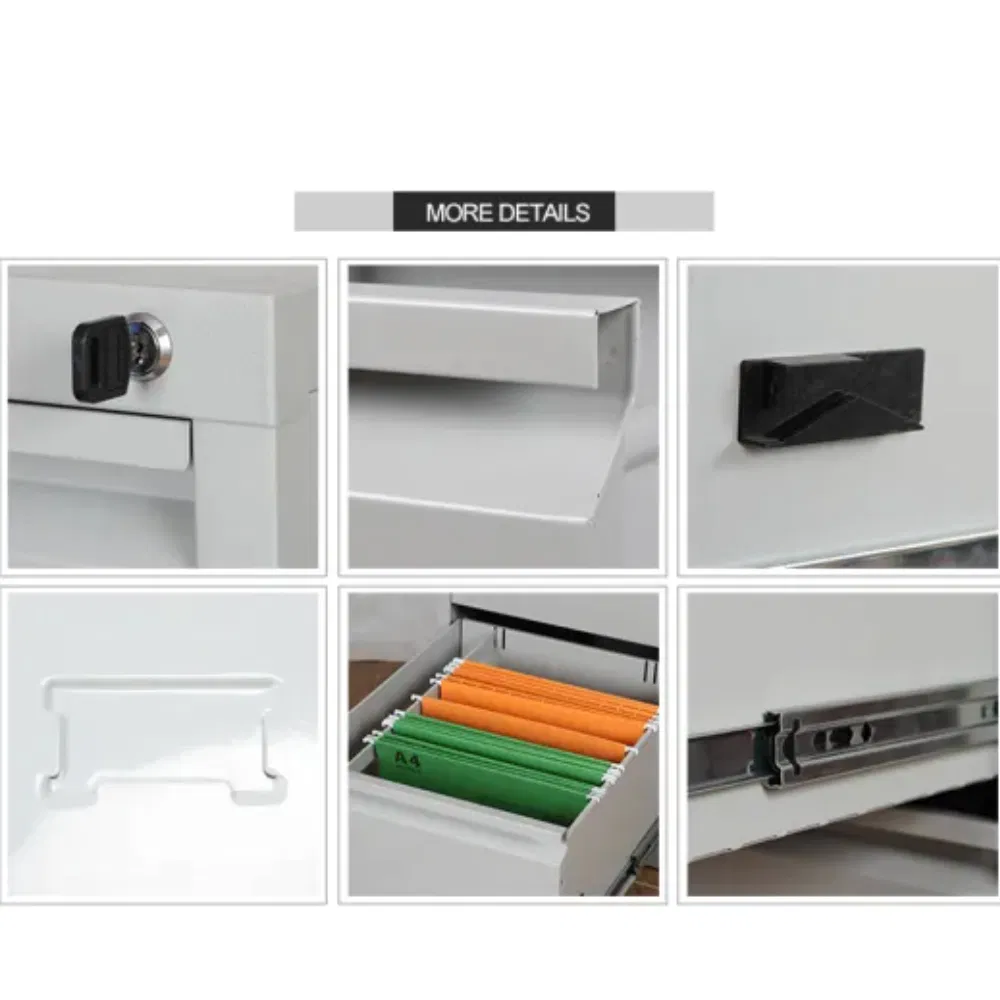 Steel Brown Push-Pulling Drawing Office Filing Cabinet for Hospital Use