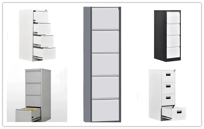 Steel Brown Push-Pulling Drawing Office Filing Cabinet for Hospital Use