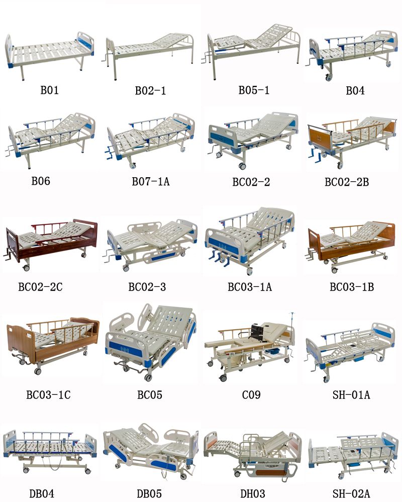 Steel White One Function Patient Bed