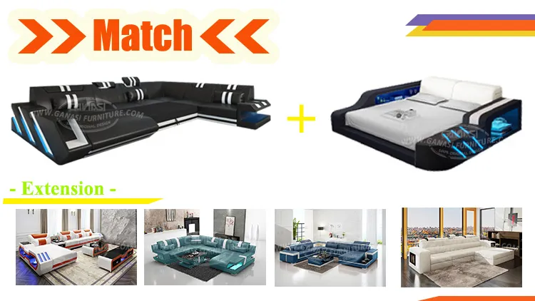 Top Fashion Home Bedroom Furniture Leather Bed Set (LB-JV002)