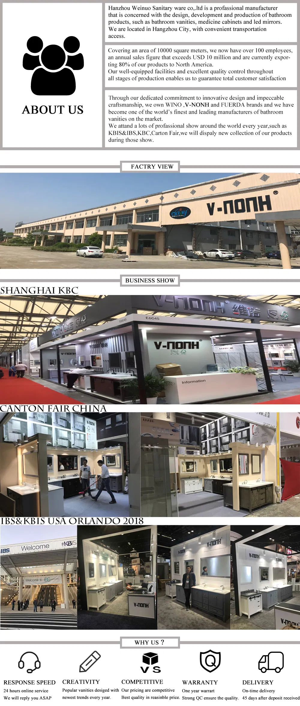 Transitional Style Made in Vietnam Floor Mounted Bathroom Furniture