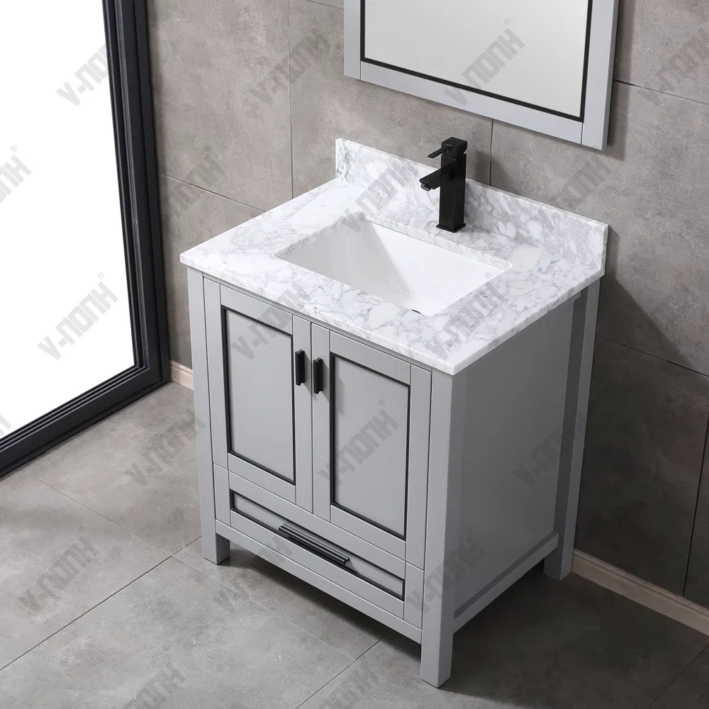 Vietnam USA Style Solid Wood Freestanding Bathroom Furniture Vanity Sets