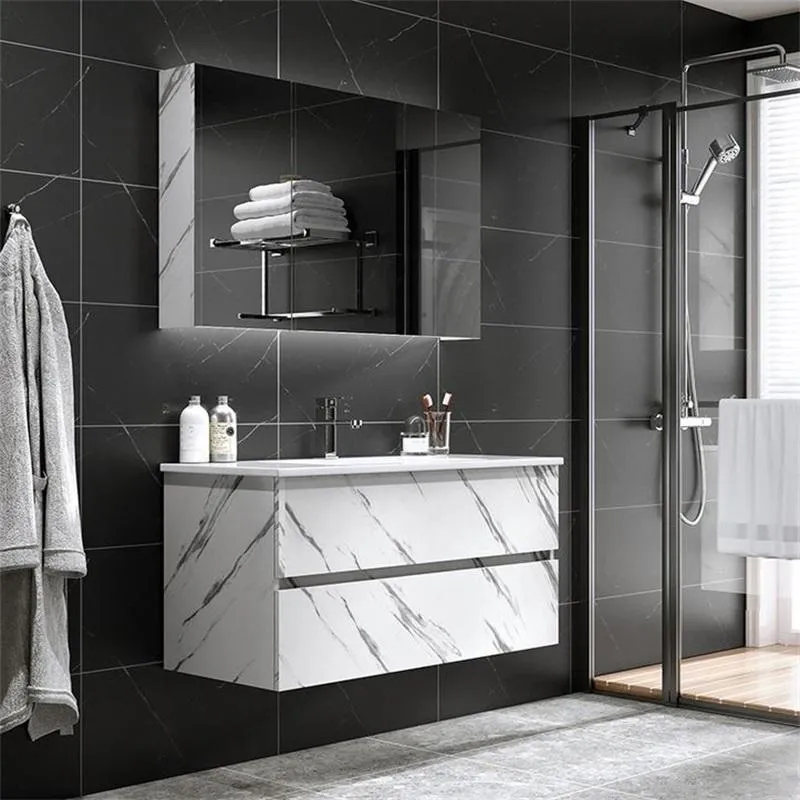 White Bathroom Cabinet, Lacquer Vanity, High Gloss Floor Standing Vanity