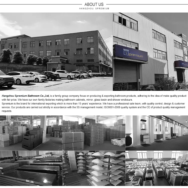 White Chinese Bathroom Vanity Mirrored Cabinet