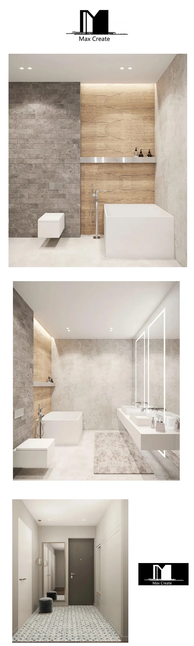 Wholesale High Quality Bathroom Ware with Solid Plywood Bathroom Cabinet Furniture