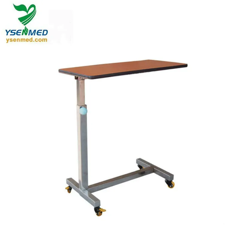 Yshb-CB06 Medical Side Table Height Adjustable Table Hospital Overbed Table